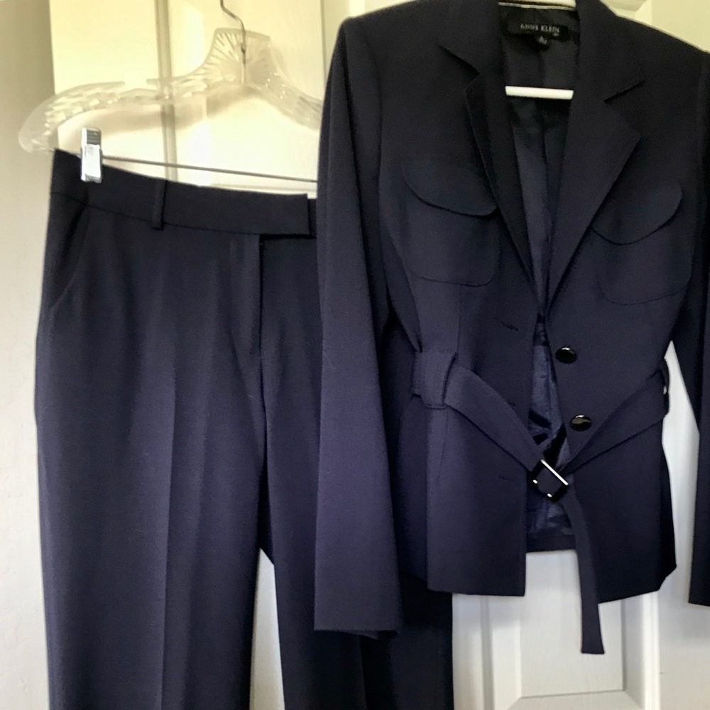 2pc Anne Klein navy suit